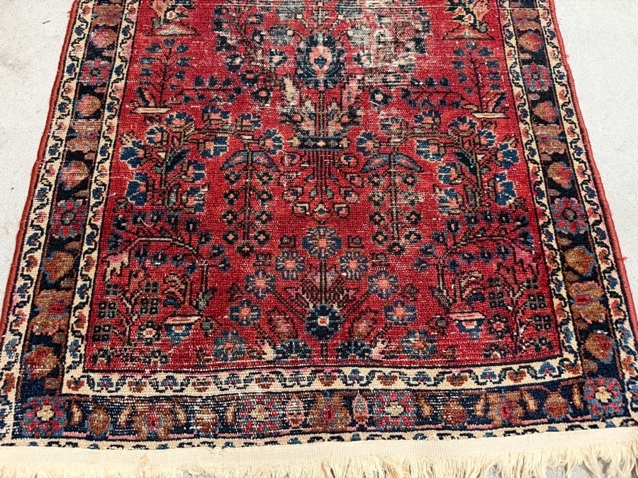 Just Added - Antique Persian Lilihan Hand Knotted Wool Runner Rug 29.5 X 60 [Photo 3]