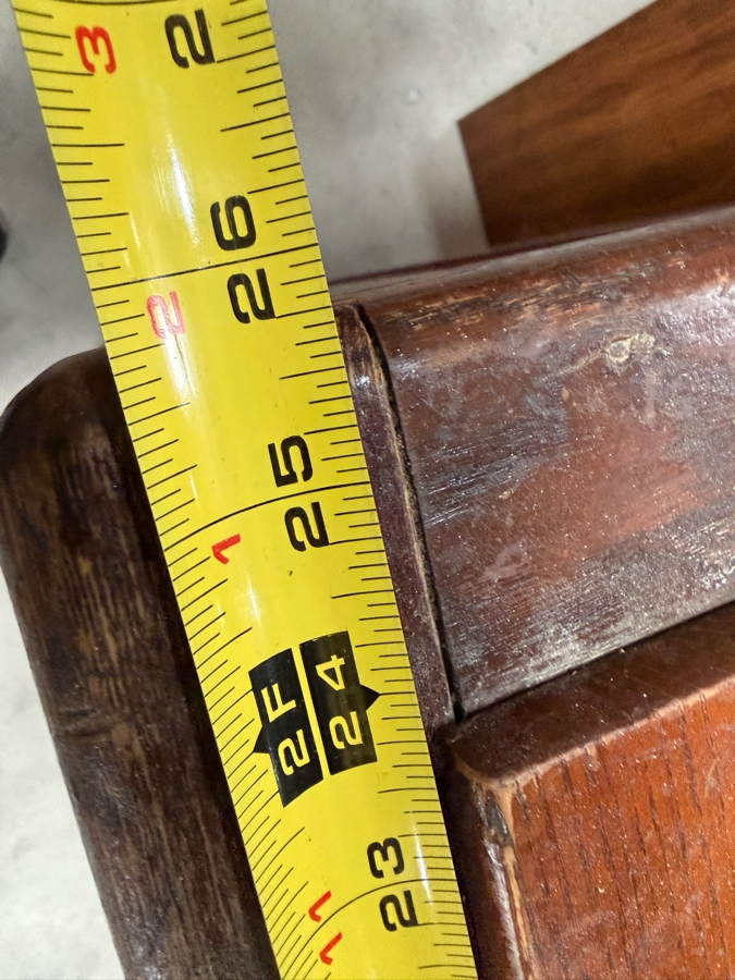 Just Added - Antique Henry N Clark Co Crescent Boston Single Door Wood Ice Box Featuring Cast Brass Ornate Hardware Latch Hinges And Original Raised Relief Brass Name Plate 26W X 16D X 42H [Photo 7]