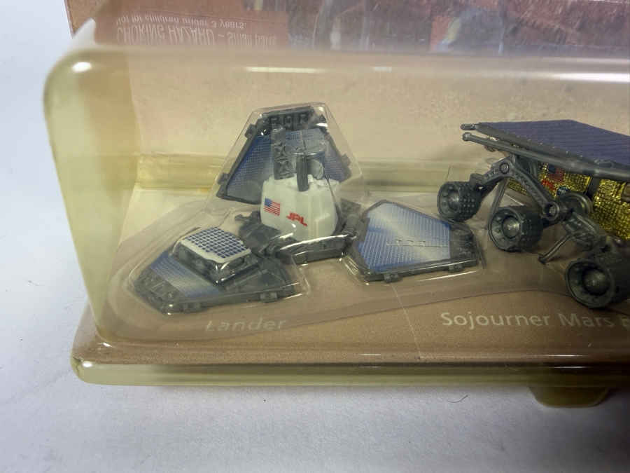 Just Added - Vintage Mattel Hot Wheels Action Pack JPL Sojourner Mars Rover Die Cast Toy Vehicles Play Set Including Lander And Mars Pathfinder Unopened On Original Card Model Number 16145 [Photo 3]