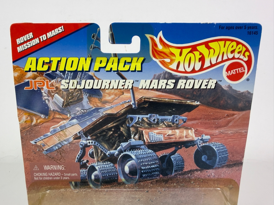 Just Added - Vintage Mattel Hot Wheels Action Pack JPL Sojourner Mars Rover Die Cast Toy Vehicles Play Set Including Lander And Mars Pathfinder Unopened On Original Card Model Number 16145 [Photo 6]