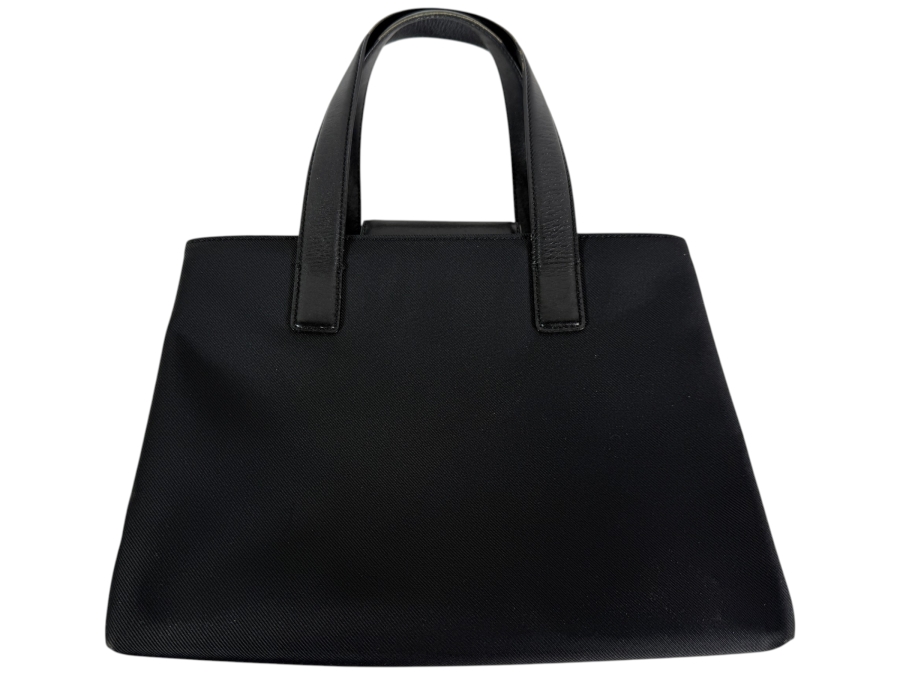 Just Added - Vintage Coach Mercer Medium Satchel Bag In Black Nylon Twill Fabric Featuring Smooth Black Leather Trim Dual Top Handles And Multiple Interior Compartments Style 7400
