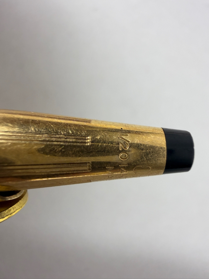 Just Added - Pair of Vintage Cross 1/20 14K Gold Filled Presentation Pens Engraved For 30 Years Of Service To Dr. R. C. Tausworthe With Custom Jet Propulsion Laboratory Logo Emblem Clip [Photo 4]