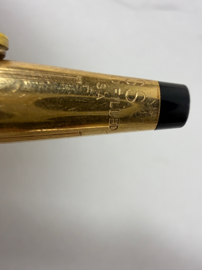 Just Added - Pair of Vintage Cross 1/20 14K Gold Filled Presentation Pens Engraved For 30 Years Of Service To Dr. R. C. Tausworthe With Custom Jet Propulsion Laboratory Logo Emblem Clip [Photo 7]