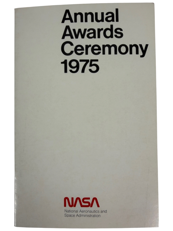 Just Added - RARE Vintage 1975 NASA Exceptional Service Medal in Original Box with Framed NASA Signed Certificate Presented to Robert C. Tausworthe with Original 1975 NASA Annual Awards Ceremony Program Presenting the Award to Dr. Tausworthe [Photo 2]
