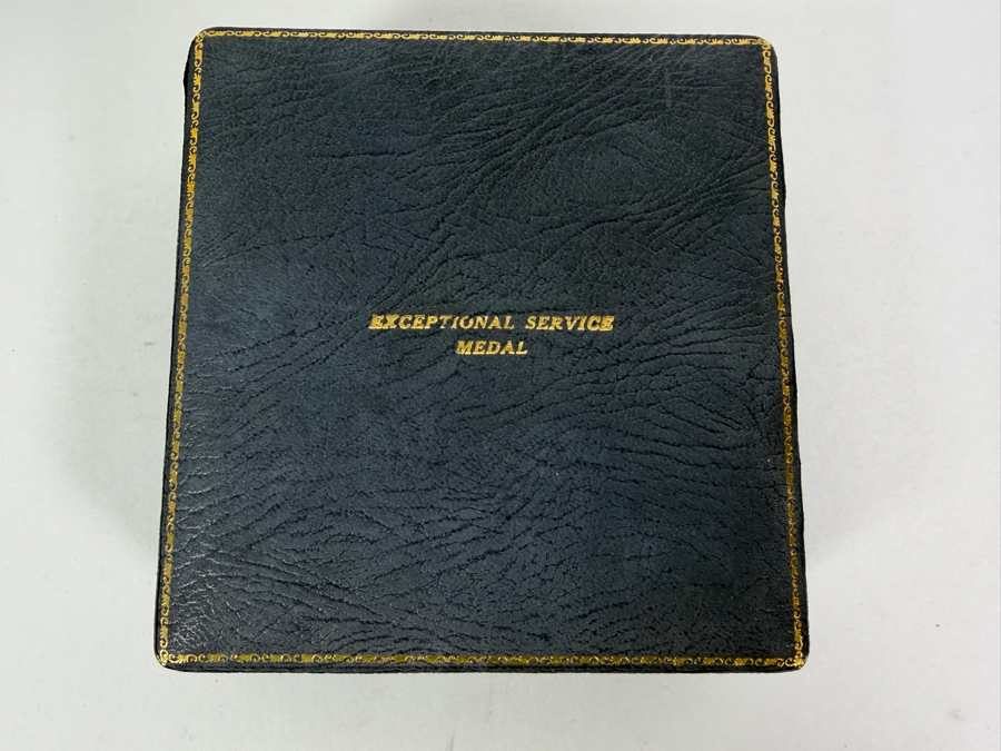 Just Added - RARE Vintage 1975 NASA Exceptional Service Medal in Original Box with Framed NASA Signed Certificate Presented to Robert C. Tausworthe with Original 1975 NASA Annual Awards Ceremony Program Presenting the Award to Dr. Tausworthe [Photo 9]