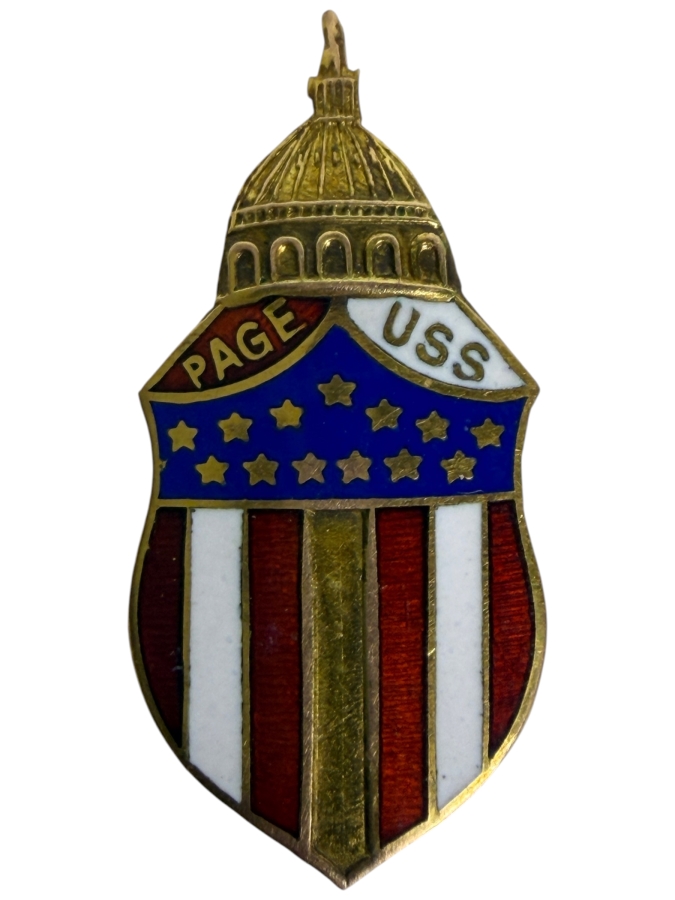 Just Added - 10k Gold United States Senate Page Lapel Pin 2.0g