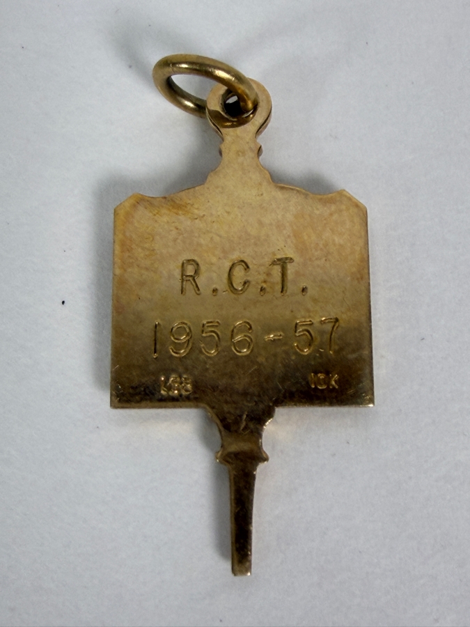 Just Added - 10k Gold Pendant Charm Who's Who Among Students in American Universities and Colleges Presented to Robert C. Tausworthe 1956-57 3.9g [Photo 2]