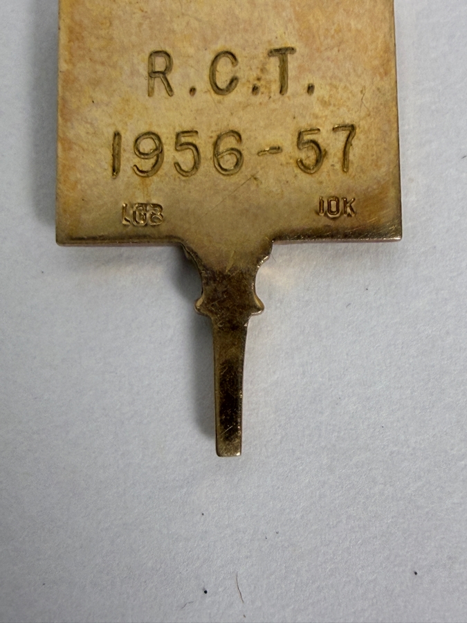 Just Added - 10k Gold Pendant Charm Who's Who Among Students in American Universities and Colleges Presented to Robert C. Tausworthe 1956-57 3.9g [Photo 3]