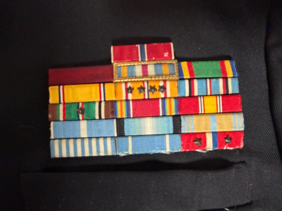 Just Added - US Navy Captain Officer's Dress Uniform with Multiple Ribbon Bar Racks Featuring Various Awards and Campaign Ribbons [Photo 4]