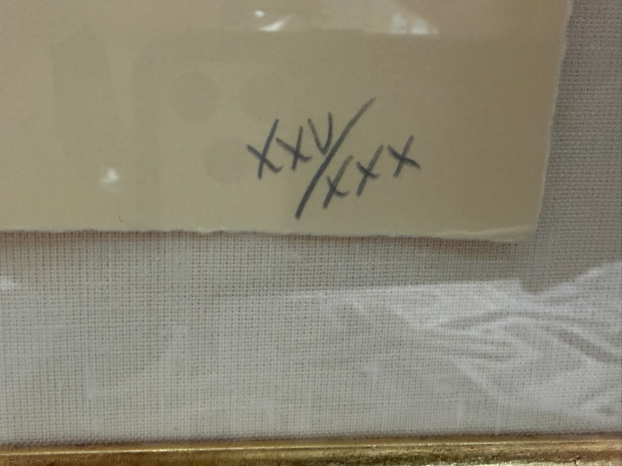 Just Added - R.C. Gorman Signed Limited Edition Lithograph Titled 'Mia' Roman Numeral Edition XXV of XXX Dated 1985 32 X 26 Framed 48 X 41 [Photo 7]