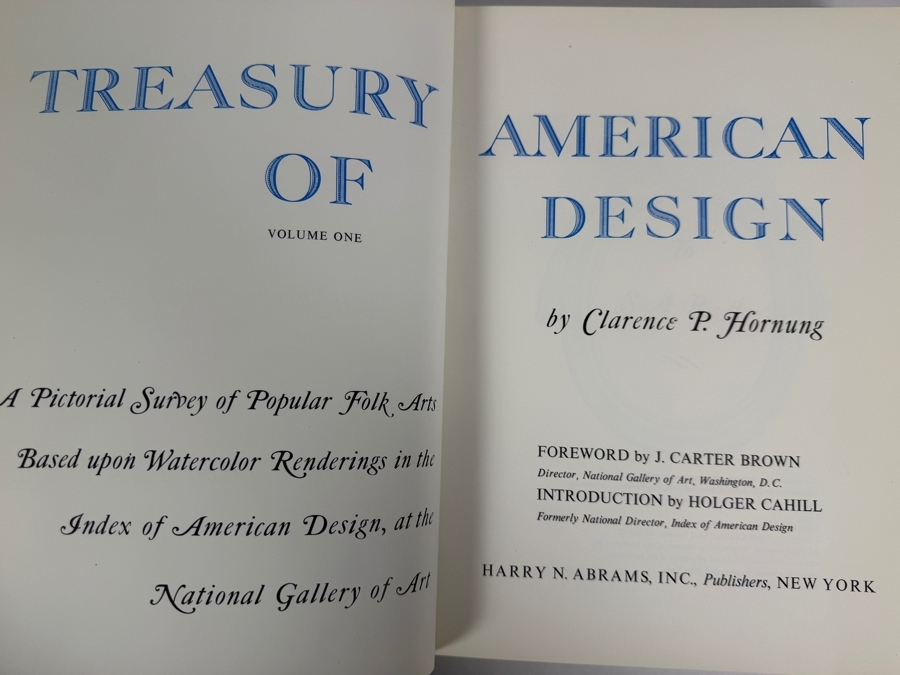 Just Added -  Two-Volume Hardcover Set of the Treasury of American Design by Clarence P. Hornung Published by Harry N. Abrams in 1972 [Photo 4]