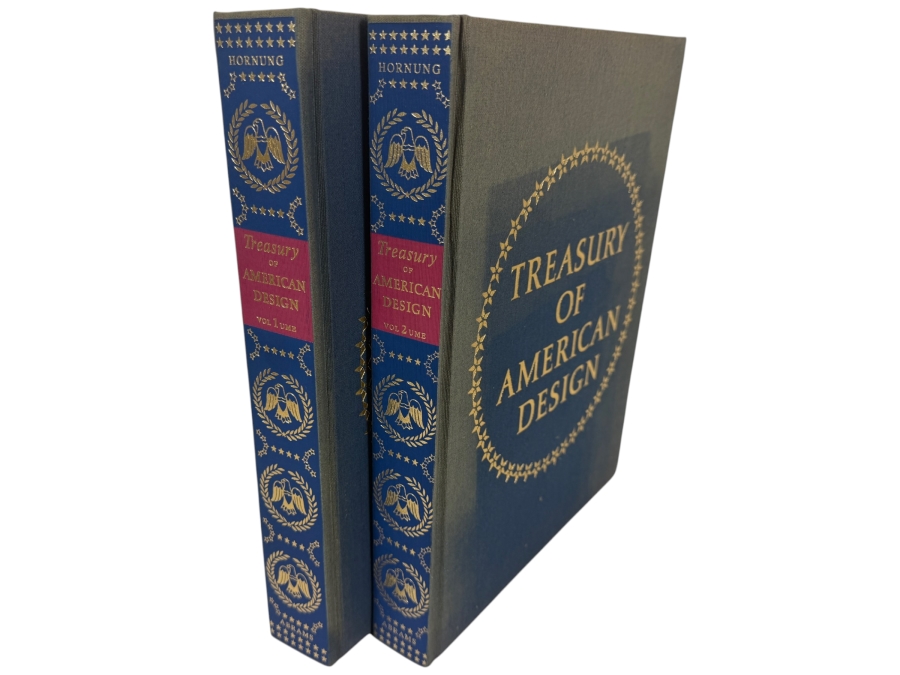 Just Added -  Two-Volume Hardcover Set of the Treasury of American Design by Clarence P. Hornung Published by Harry N. Abrams in 1972