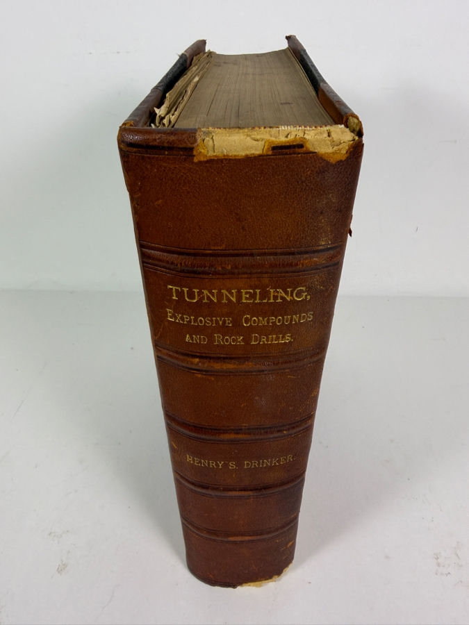 Just Added - Antique 1882 Hardcover Book Tunneling, Explosive Compounds and Rock Drills by Henry S. Drinker Illustrated and Published by John Wiley & Sons [Photo 3]