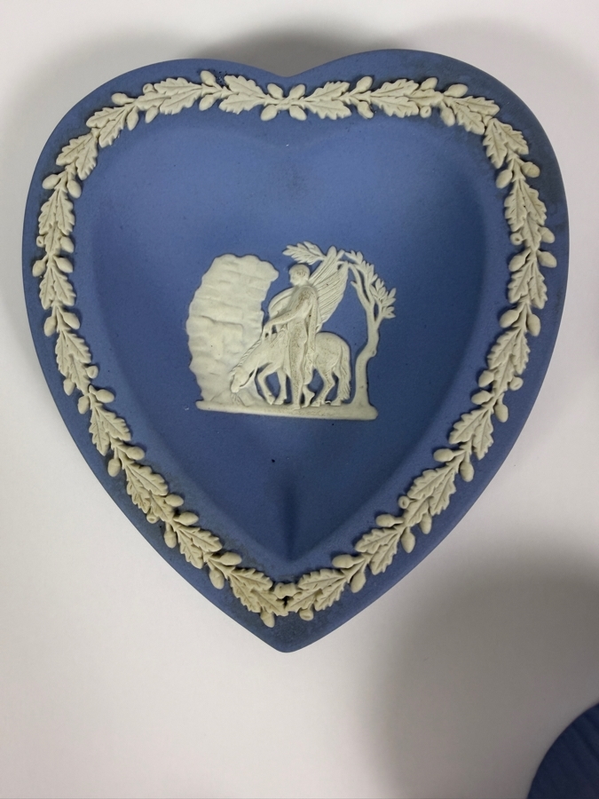 Just Added - Collection of Wedgwood English Blue Jasperware Trinket Dishes [Photo 5]