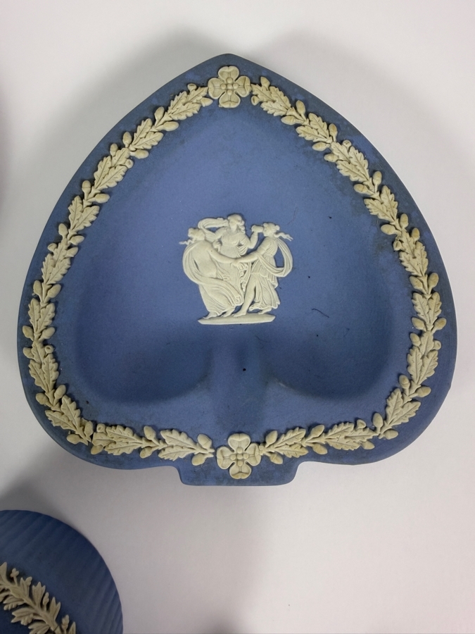 Just Added - Collection of Wedgwood English Blue Jasperware Trinket Dishes [Photo 6]