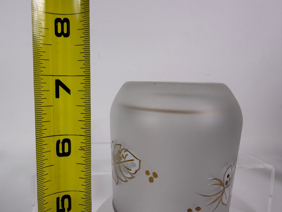 Just Added - Vintage Frosted Glass Bedside Night Carafe and Tumbler Set 7'H [Photo 6]
