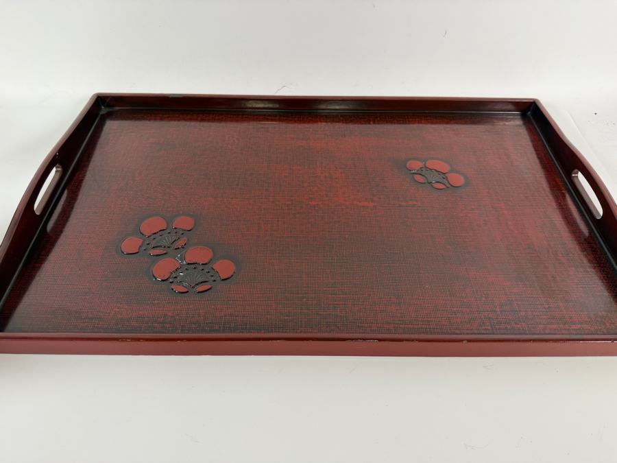 Just Added - Stunning Vintage Japanese Rectangular Lacquerware Serving Tray 21 X 13 [Photo 4]