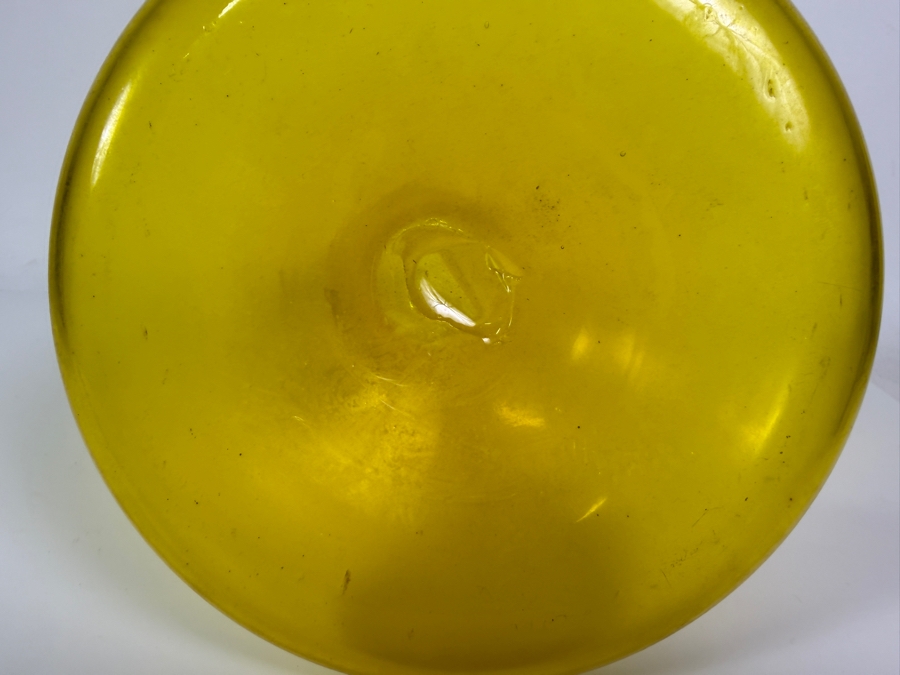 Just Added - Vintage Mid-Century Modern Yellow Art Glass Vase 10.5'H [Photo 4]