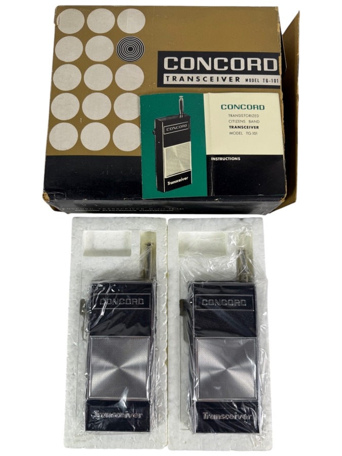 Just Added - New Old Stock Concord Transistorized Citizens Band Transceivers (Model TG-101) 