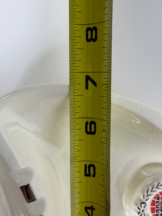 Just Added - Vintage Ceramic Mid-Century Ashtray Featuring an NGK Spark Plugs Promotional Logo Emblem 7 X 8 [Photo 5]
