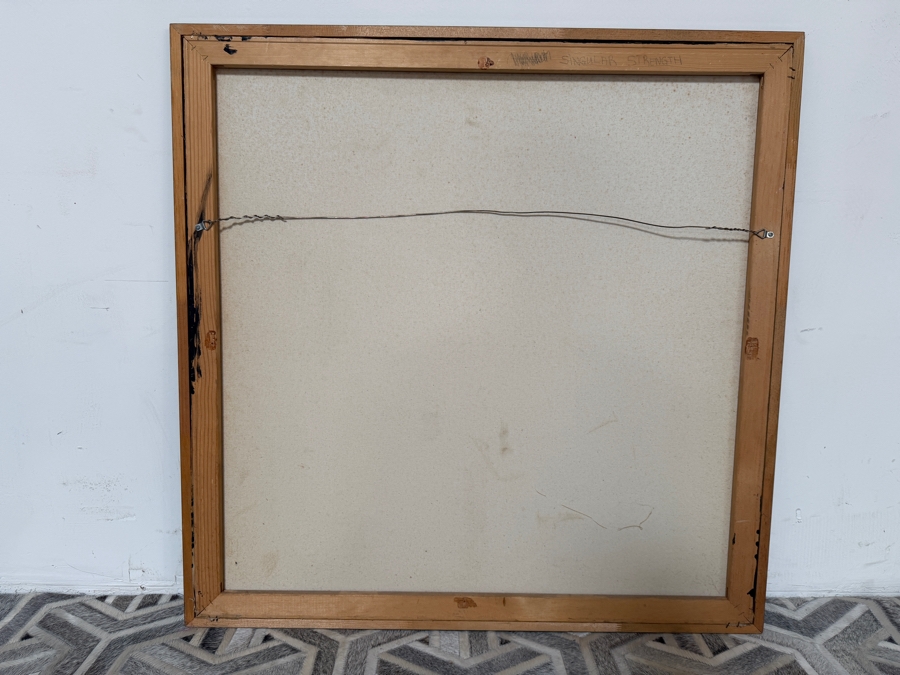 Gerrit Greve (1948-2024, Cardiff by the Sea, CA) Original Acrylic Painting On Canvas Titled 'Singular Strength' Signed Lower Left and Verso 36 X 36 Estimate $1,300 - $1,600 [Photo 5]