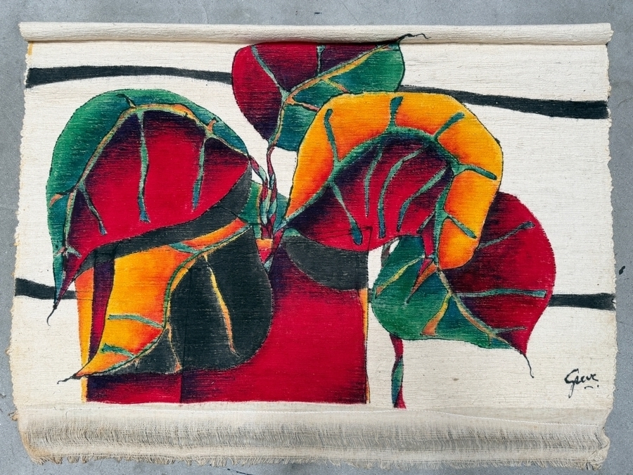 Gerrit Greve (1948-2024, Cardiff by the Sea, CA) Original Acrylic Painting On Canvas Titled 'Saturated Plant' Signed Lower Right 54 X 34 Estimate $1,800 - $2,300 [Photo 2]