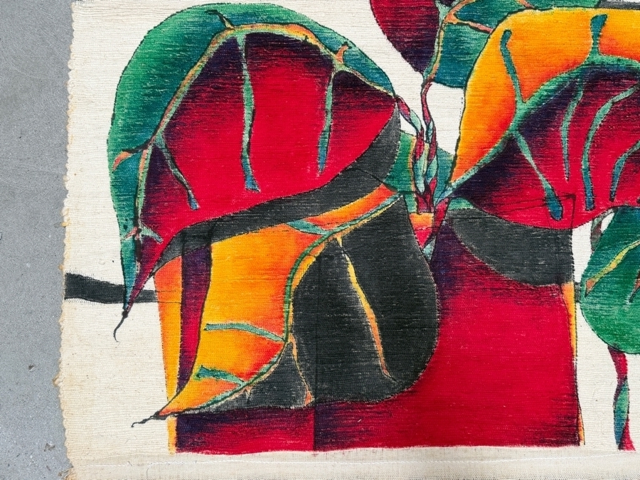 Gerrit Greve (1948-2024, Cardiff by the Sea, CA) Original Acrylic Painting On Canvas Titled 'Saturated Plant' Signed Lower Right 54 X 34 Estimate $1,800 - $2,300 [Photo 4]