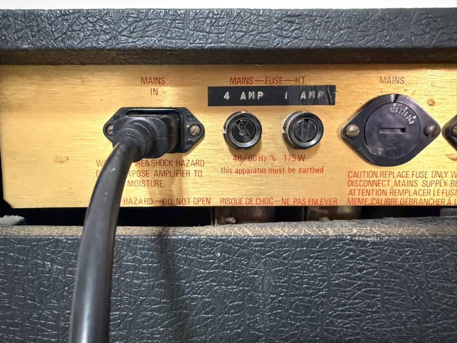 Vintage 1982 Marshall JCM 800 Lead Series Guitar Combo All-Tube Amplifier Model 4104 14354P from Wade Norton's Personal Collection Estimate $2,200-$2,900 [Photo 8]