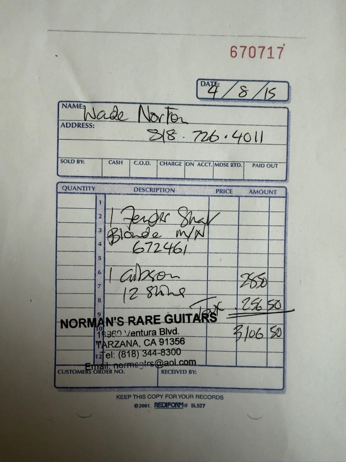 Vintage 1979 Fender Stratocaster 672461 from Wade Norton's Personal Collection [Photo 12]