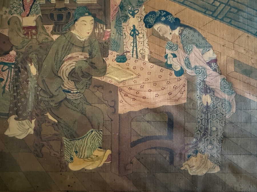Just Added - Original Chinese Qing Dynasty Painting 15.5' X 15.5' [Photo 4]