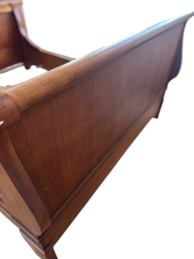Just Added - Ethan Allen Medallion Collection Cherry Wood Queen Sleigh Bed (No Mattress) [Photo 2]