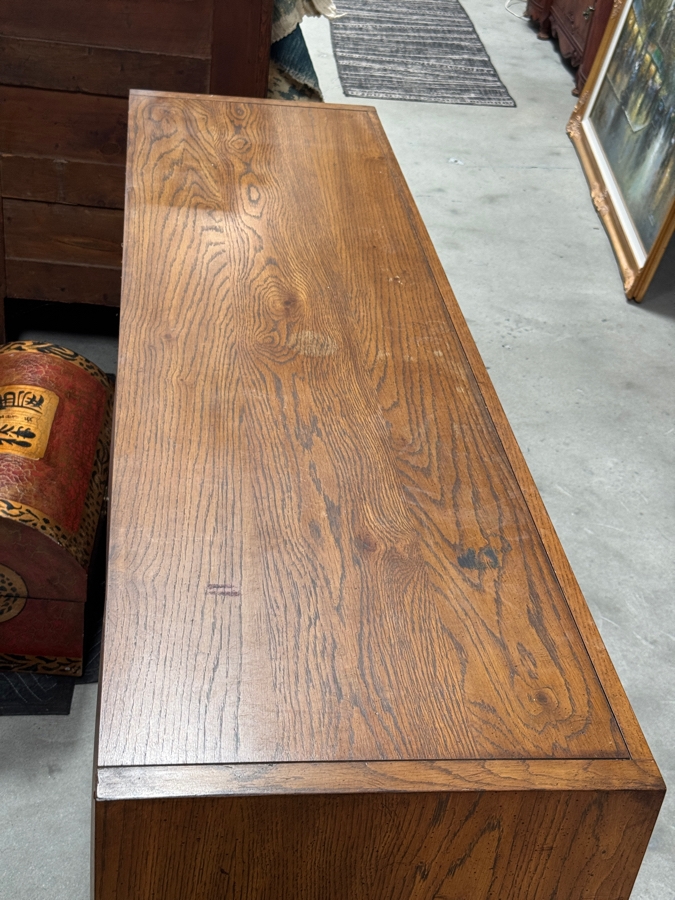 Just Added - Huntley By Thomasville Woodrun Collection Vintage Oak 9-Drawer Triple Dresser 66'W [Photo 3]