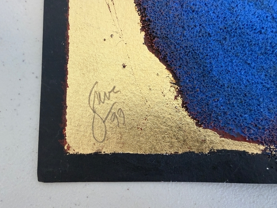 Gerrit Greve (1948-2024, Cardiff by the Sea, CA) Original Mixed-Media Acrylic / Sand Painting On Paper 1999 Signed Lower Left 18 X 24 Estimate $400 - $500 [Photo 3]