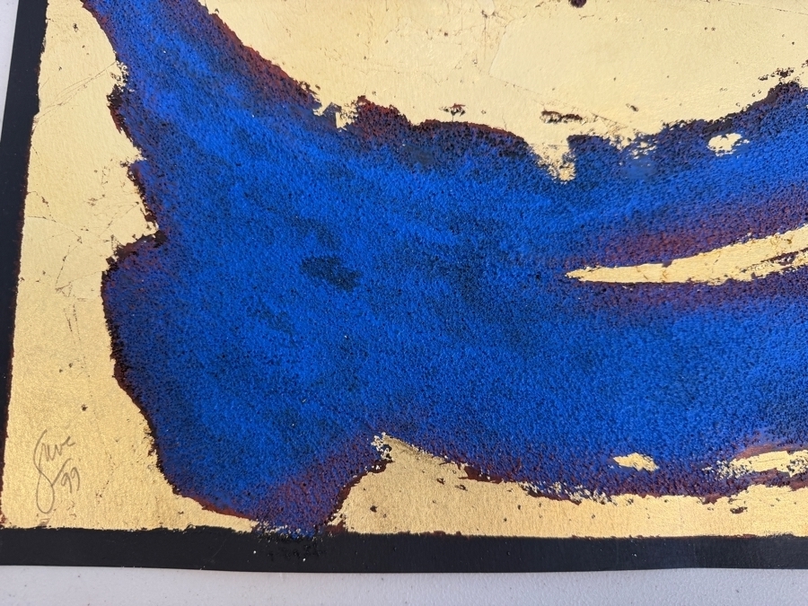 Gerrit Greve (1948-2024, Cardiff by the Sea, CA) Original Mixed-Media Acrylic / Sand Painting On Paper 1999 Signed Lower Left 18 X 24 Estimate $400 - $500 [Photo 2]