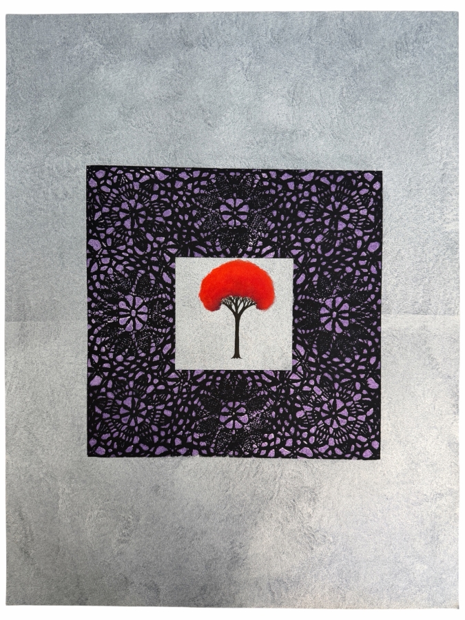 Gerrit Greve (1948-2024, Cardiff by the Sea, CA) Original Acrylic Painting On Paper Titled 'Tree Relic - 10'  Signed Lower Right 20 X 26 Estimate $500 - $700
