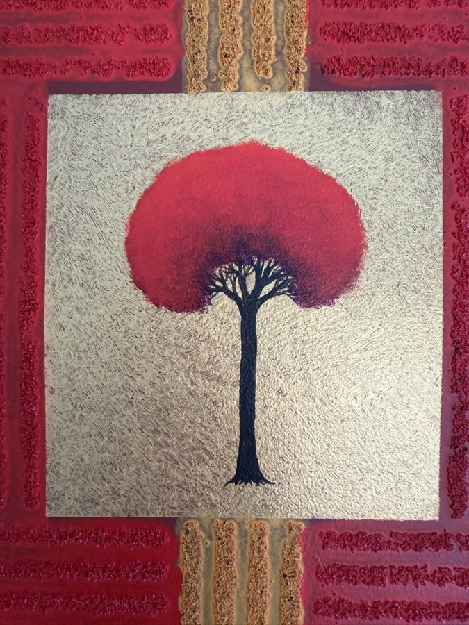 Gerrit Greve (1948-2024, Cardiff by the Sea, CA) Original Mixed-Media Acrylic / Sand Painting On Paper Titled 'Tree Relic - 5' 2002 Signed Verso 20 X 26 Estimate $500 - $700 [Photo 5]