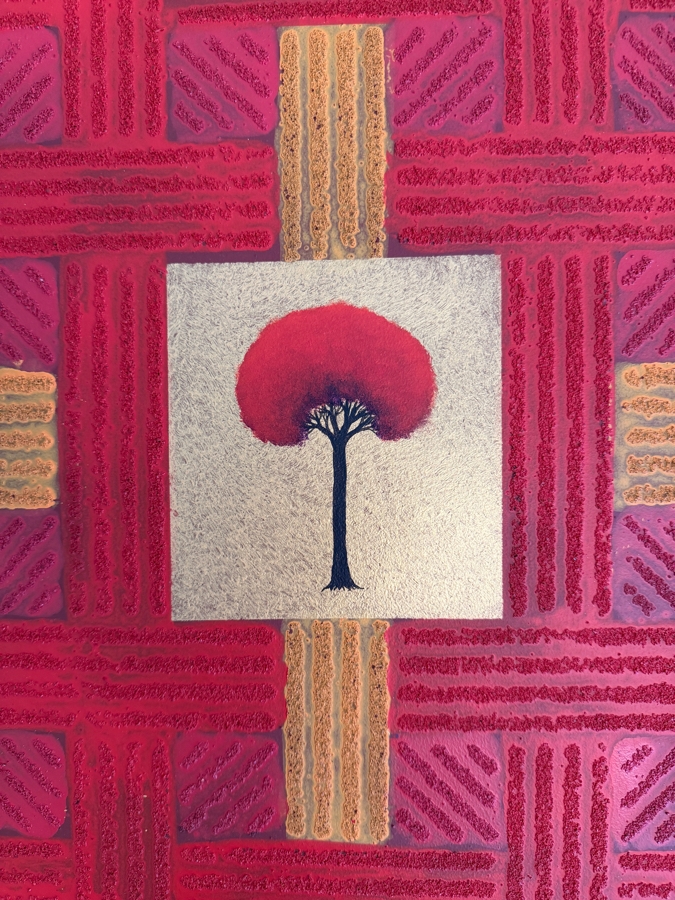 Gerrit Greve (1948-2024, Cardiff by the Sea, CA) Original Mixed-Media Acrylic / Sand Painting On Paper Titled 'Tree Relic - 5' 2002 Signed Verso 20 X 26 Estimate $500 - $700 [Photo 4]