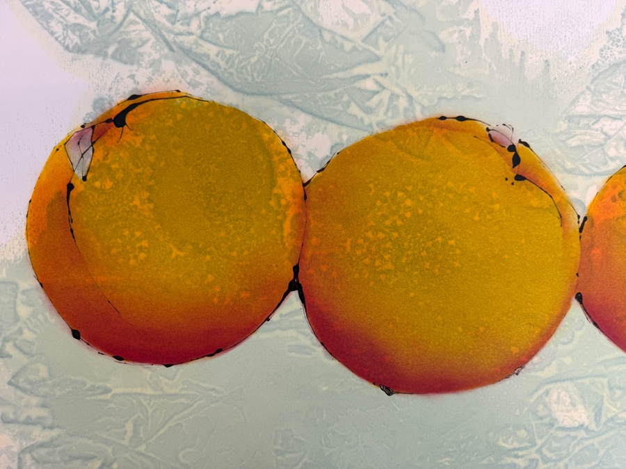 Gerrit Greve (1948-2024, Cardiff by the Sea, CA) Original Acrylic Painting On Paper Titled 'Three Yellow Passions' 1987 Signed Lower Right 26 X 20 Estimate $500 - $700 [Photo 2]