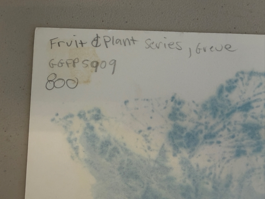 Gerrit Greve (1948-2024, Cardiff by the Sea, CA) Original Acrylic Painting On Paper Titled '2 Powder Blue Passions' 1987 Signed Lower Left 26 X 20 Estimate $500 - $700 [Photo 5]