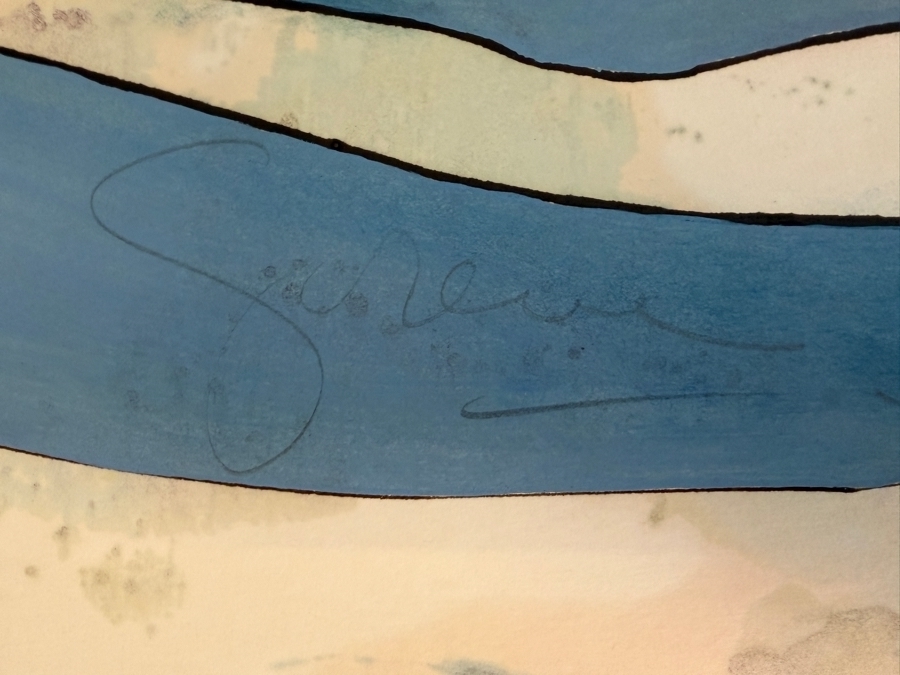 Gerrit Greve (1948-2024, Cardiff by the Sea, CA) Original Acrylic Drip Painting On Paper Signed Upper Right 28.5 X 22.5 Estimate $600 - $800 [Photo 5]