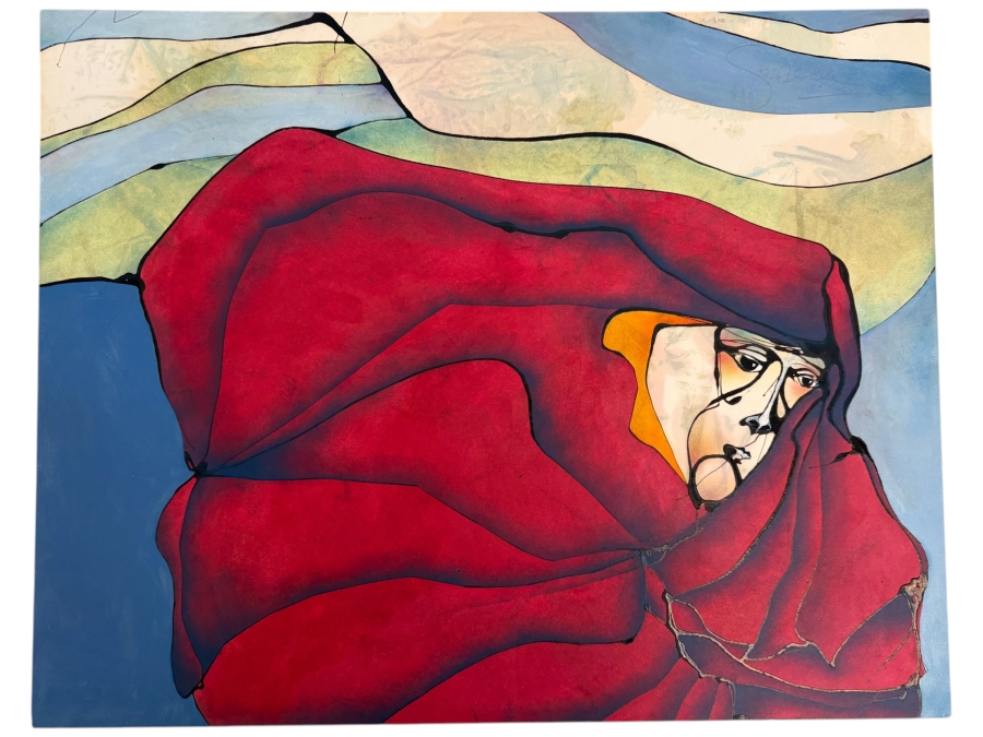 Gerrit Greve (1948-2024, Cardiff by the Sea, CA) Original Acrylic Drip Painting On Paper Signed Upper Right 28.5 X 22.5 Estimate $600 - $800