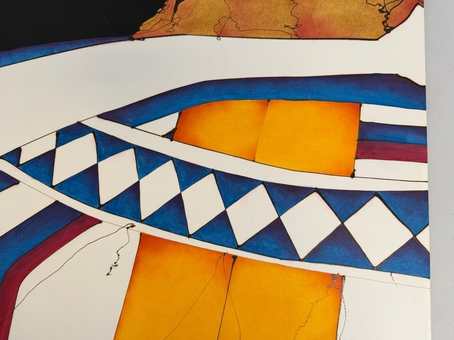 Gerrit Greve (1948-2024, Cardiff by the Sea, CA) Original Acrylic Painting On Paper Signed Upper Left 22.5 X 28.5 Estimate $600 - $800 [Photo 3]