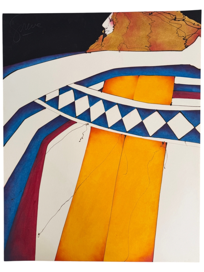 Gerrit Greve (1948-2024, Cardiff by the Sea, CA) Original Acrylic Painting On Paper Signed Upper Left 22.5 X 28.5 Estimate $600 - $800