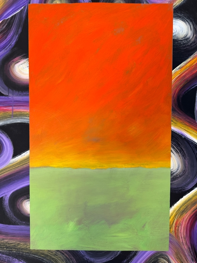 Gerrit Greve (1948-2024, Cardiff by the Sea, CA) Original Acrylic Painting On Paper Titled '' 1995 Signed Verso 26 X 36 Estimate $900 - $1,200 [Photo 2]