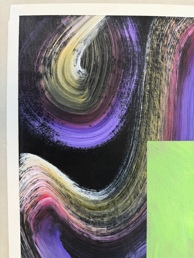 Gerrit Greve (1948-2024, Cardiff by the Sea, CA) Original Acrylic Painting On Paper Titled '' 1995 Signed Verso 26 X 36 Estimate $900 - $1,200 [Photo 3]