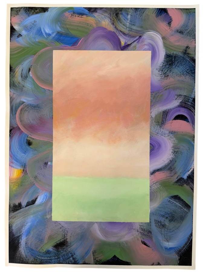 Gerrit Greve (1948-2024, Cardiff by the Sea, CA) Original Acrylic Painting On Paper 1995 Signed Lower Right and Verso 26 X 36 Estimate $900 - $1,200 [Photo 1]