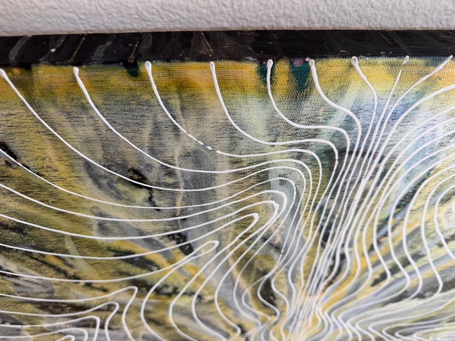 Gerrit Greve (1948-2024, Cardiff by the Sea, CA) Original Acrylic Mixed-Media Sand Painting On Canvas Titled 'Journey 230 Tree of Water' 2009 Signed Verso 40 X 30 Estimate $1,200 - $1,500 [Photo 5]