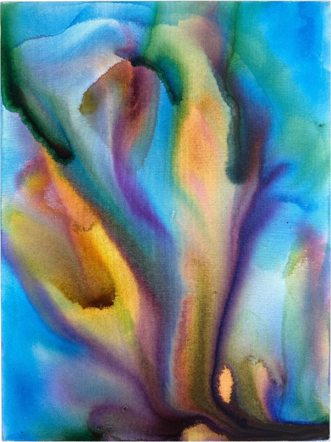 Gerrit Greve (1948-2024, Cardiff by the Sea, CA) Original Acrylic Painting On Canvas Titled 'Flowers' 2020 Signed Verso 30 X 40 Estimate $1,200 - $1,500