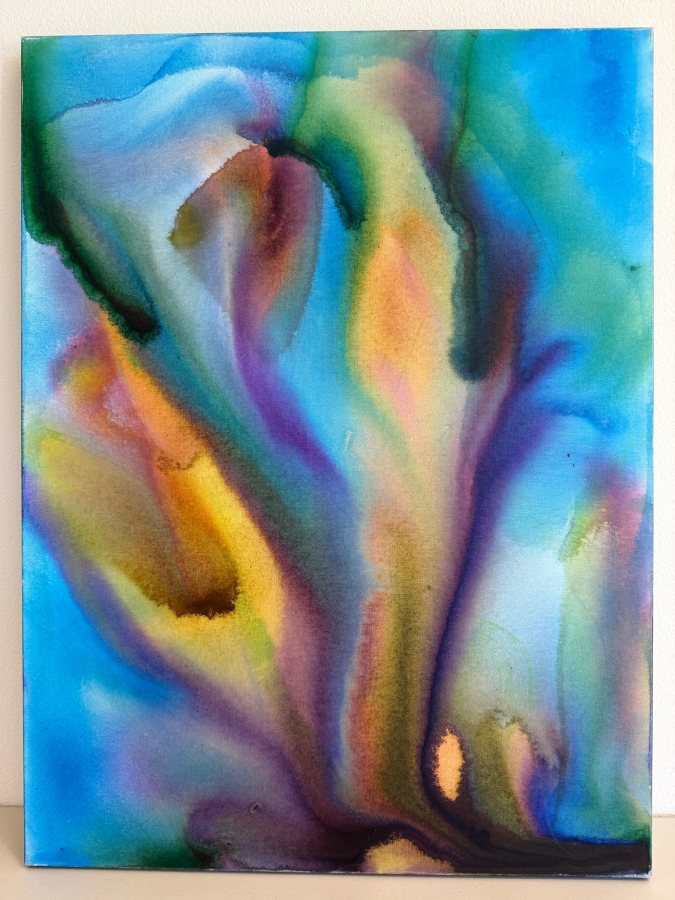 Gerrit Greve (1948-2024, Cardiff by the Sea, CA) Original Acrylic Painting On Canvas Titled 'Flowers' 2020 Signed Verso 30 X 40 Estimate $1,200 - $1,500 [Photo 2]