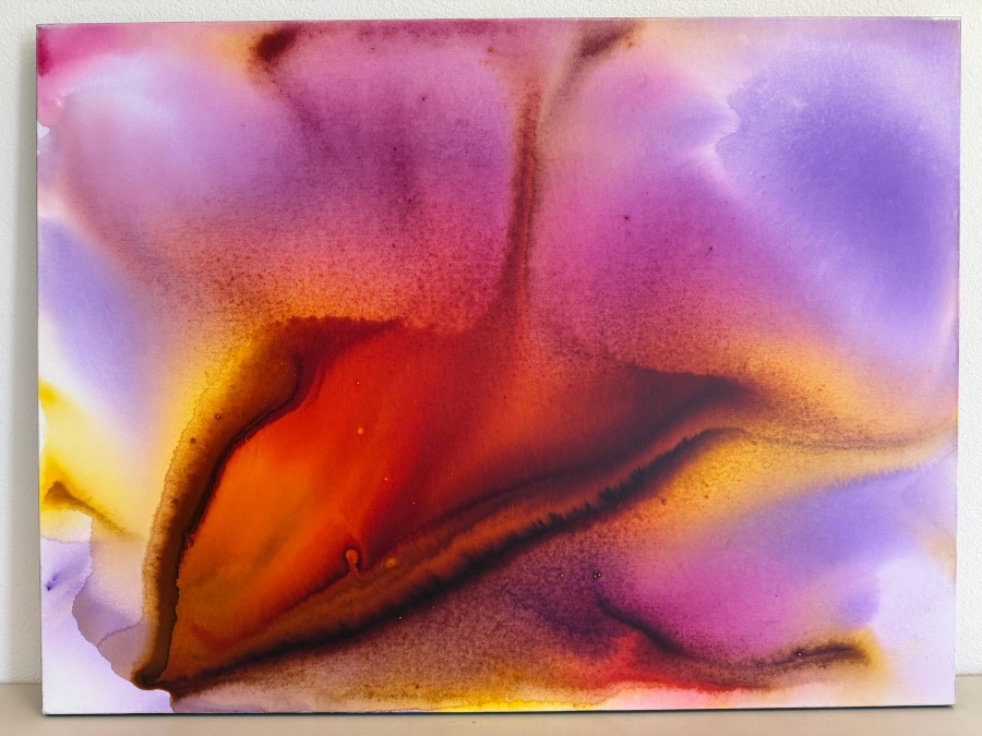 Gerrit Greve (1948-2024, Cardiff by the Sea, CA) Original Acrylic Painting On Canvas Titled 'Flowers' 2019 Signed Verso 40 X 30 Estimate $1,200 - $1,500 [Photo 2]